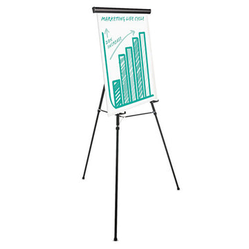 Universal® Heavy-duty Adjustable Presentation Easel, 69" Maximum Height, Metal, Black freeshipping - TVN Wholesale